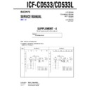 Sony ICF-CD533, ICF-CD533L (serv.man5) Service Manual