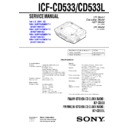 Sony ICF-CD533, ICF-CD533L Service Manual