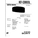 Sony ICF-CD803L Service Manual