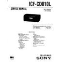 Sony ICF-CD810L Service Manual