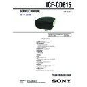 icf-cd815 service manual