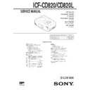Sony ICF-CD820, ICF-CD820L, ICF-CD821 Service Manual