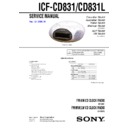 Sony ICF-CD831, ICF-CD831L Service Manual