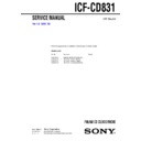 Sony ICF-CD831 Service Manual