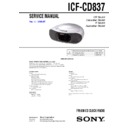 Sony ICF-CD837 Service Manual