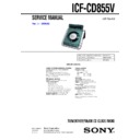 icf-cd855v service manual