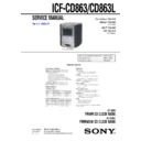 Sony ICF-CD863, ICF-CD863L Service Manual