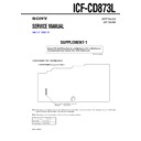 Sony ICF-CD873L (serv.man2) Service Manual