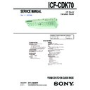 icf-cdk70 service manual
