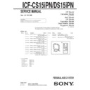 Sony ICF-CS15IPN, ICF-DS15IPN Service Manual
