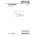 Sony ICF-F12S Service Manual