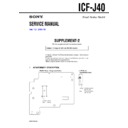 Sony ICF-J40 (serv.man2) Service Manual