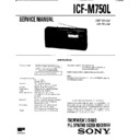 Sony ICF-M750L Service Manual
