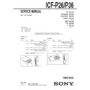 icf-p26, icf-p36 service manual