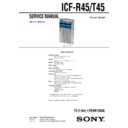 Sony ICF-R45, ICF-T45 Service Manual