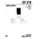 Sony ICF-S10 (serv.man2) Service Manual