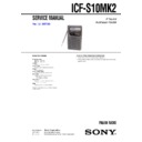 Sony ICF-S10MK2 (serv.man2) Service Manual