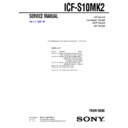 Sony ICF-S10MK2 Service Manual