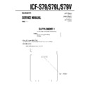 Sony ICF-S79, ICF-S79L, ICF-S79V (serv.man2) Service Manual