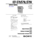 Sony ICF-S79, ICF-S79L, ICF-S79V Service Manual