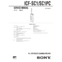 icf-sc1, icf-sc1pc service manual