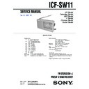 Sony ICF-SW11 Service Manual