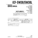Sony ICF-SW30, ICF-SW30L (serv.man3) Service Manual