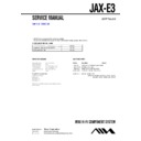Sony JAX-E3 Service Manual