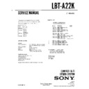 Sony LBT-A22K Service Manual