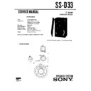 Sony LBT-A30, LBT-A30K, SS-D33 Service Manual