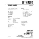 Sony LBT-A330K Service Manual