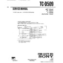 Sony LBT-A57CD, LBT-A57CDM, LBT-D509CD, TC-D509 Service Manual