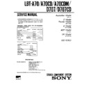 Sony LBT-A70, LBT-A70CD, LBT-A70CDM, LBT-D707, LBT-D707CD, SEQ-A70, SEQ-D707 (serv.man2) Service Manual