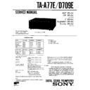 Sony LBT-A77CD, LBT-A77CDM, LBT-D709CD, LBT-D759CD, TA-A77E, TA-D709E Service Manual