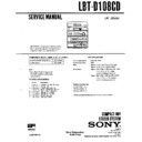 Sony LBT-D108CD Service Manual
