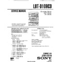 Sony LBT-D109CD (serv.man2) Service Manual