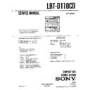 Sony LBT-D110CD Service Manual