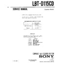 Sony LBT-D115CD (serv.man3) Service Manual