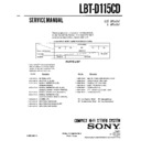 Sony LBT-D115CD Service Manual
