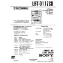 Sony LBT-D117CD Service Manual