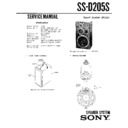 Sony LBT-D205K, SS-D205S Service Manual