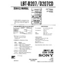 Sony LBT-D207, LBT-D207CD Service Manual