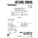 Sony LBT-D305, LBT-D305CD Service Manual
