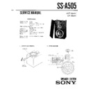 Sony LBT-D505, SS-A505 Service Manual
