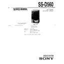 Sony LBT-D560, LBT-N350, SS-D560 Service Manual