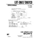 Sony LBT-D607, LBT-D607CD Service Manual
