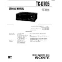 Sony LBT-D705, LBT-D705CD, LBT-D705CDM, LBT-D705M, TC-D705 Service Manual