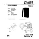 Sony LBT-D707, LBT-D707CD, SS-A707 Service Manual