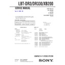 Sony LBT-DR3, LBT-DR330, LBT-XB200 (serv.man2) Service Manual
