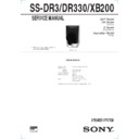 Sony LBT-DR3, LBT-DR330, LBT-XB200, SS-DR3, SS-DR330, SS-XB200 Service Manual